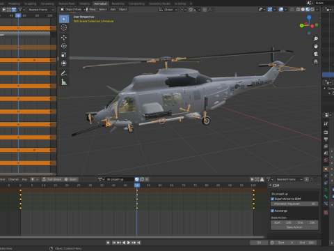 Landing helicopter MUH-1 3D-Modell