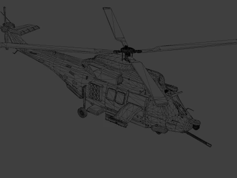 Landing helicopter MUH-1 3D Model