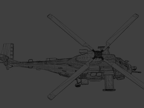 Landing helicopter MUH-1 3D Model