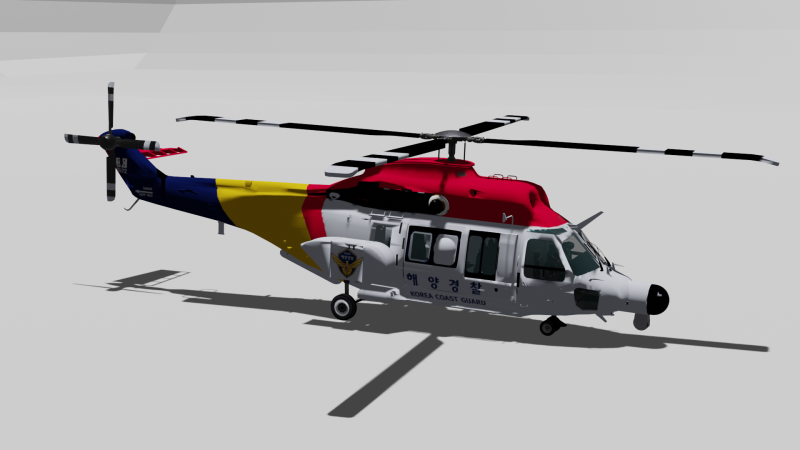 Coast guard helicopter Model 3D .c4d .max .obj .3ds .fbx .stl .blend 