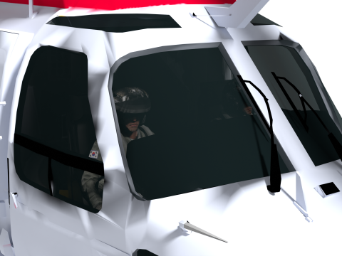 Coast guard helicopter Model 3D