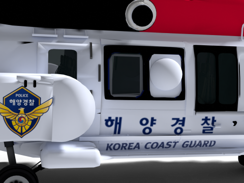 Coast guard helicopter Model 3D