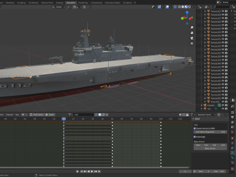 Korea Large transport ship Marado 3D-Modell