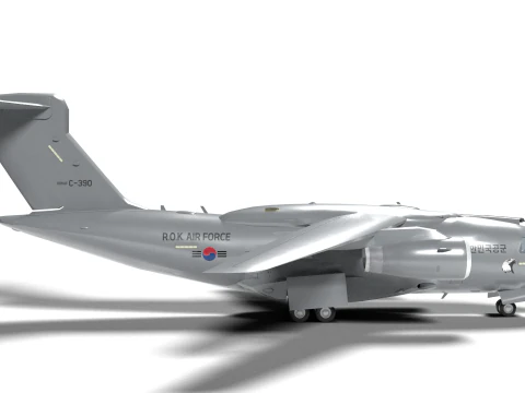 Military transport aircraft C-390 3D Model