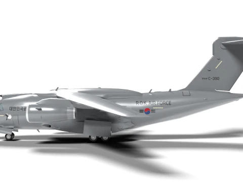 Military transport aircraft C-390 3D Model
