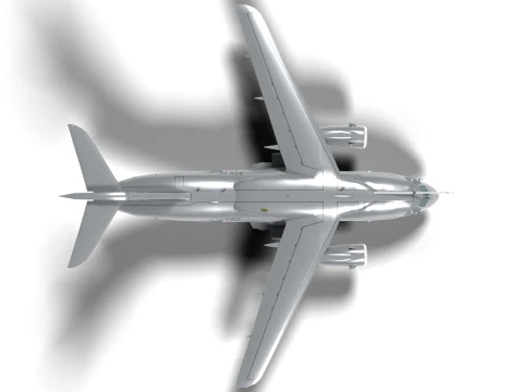 Military transport aircraft C-390 3D Model