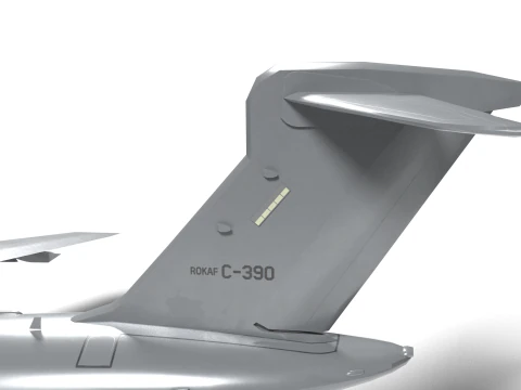 Military transport aircraft C-390 3D Model