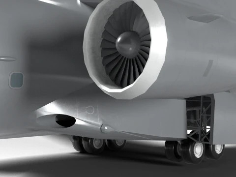 Military transport aircraft C-390 3D Model