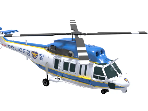 경찰헬기 3D 모델