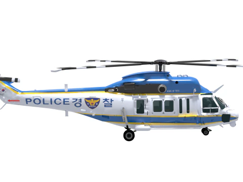 Police helicopter 3D Model