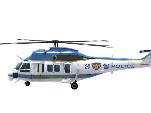 Police helicopter 3D Model