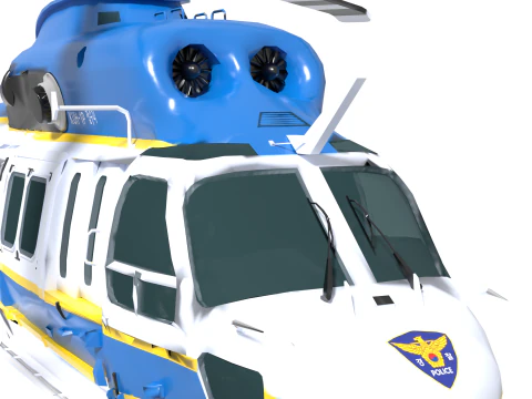 Police helicopter 3D Model