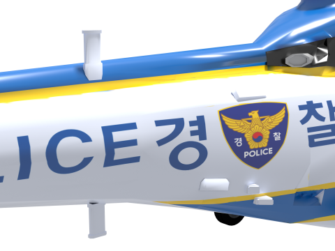 Police helicopter Modelo 3D