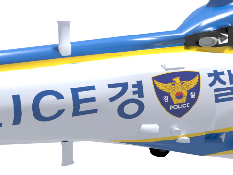 Police helicopter 3D Model