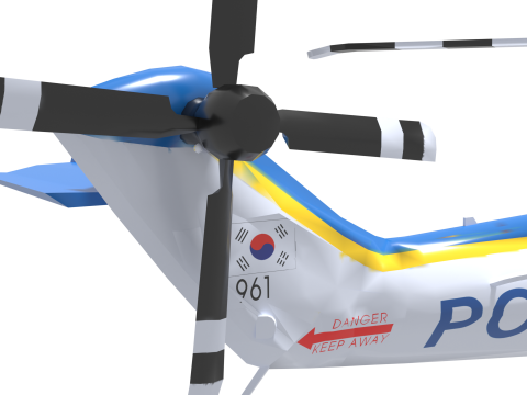 Police helicopter Modelo 3D