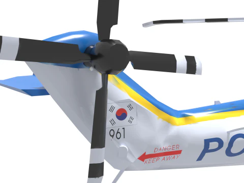 Police helicopter 3D Model