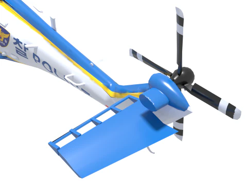Police helicopter 3D Model
