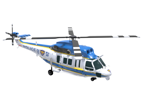 Police helicopter Modelo 3D