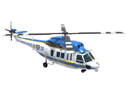 Police helicopter 3D Model