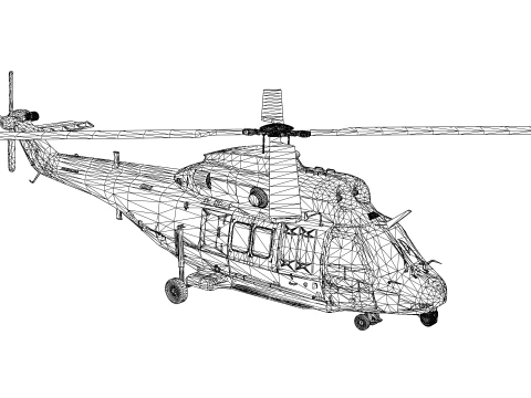 Police helicopter 3D Model