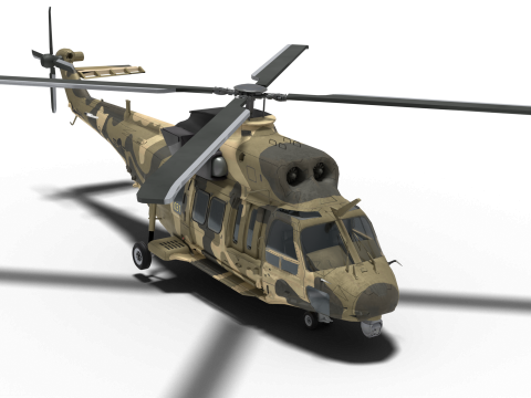 Korea Armys helicopter Surion 3D-Modell