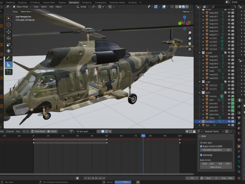 Korea Armys helicopter Surion Modelo 3D
