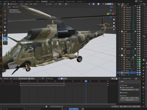 Korea Armys helicopter Surion 3D Model