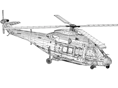 Korea Armys helicopter Surion 3D Model