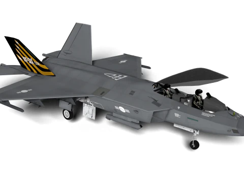 KF-21 double seat 3D Model