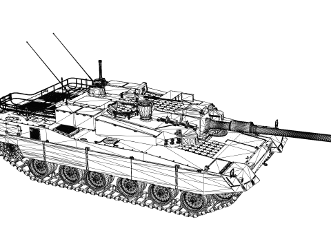 Korea TANK K-2 Black Panther Modelo 3D