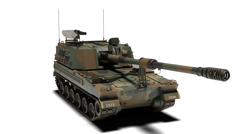 Korea Self-propelled howitzer K-9 3D 模型 .c4d .max .obj .3ds .fbx .stl .blend 