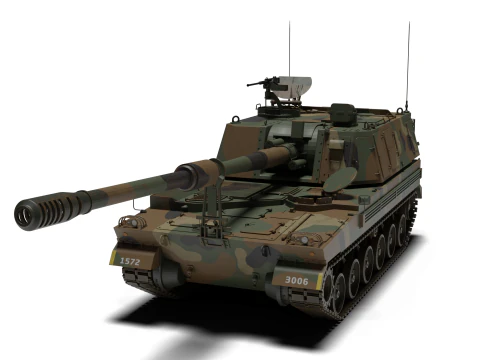 Korea Self-propelled howitzer K-9 3D Model