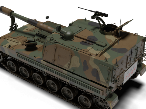 Korea Self-propelled howitzer K-9 3D 模型