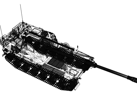 Korea Self-propelled howitzer K-9 3D 模型
