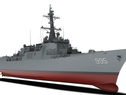 Korea Destroyer the King Jeong-jo 3D Model