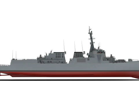 Korea Destroyer the King Jeong-jo 3D Model