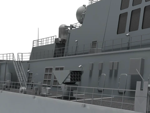 Korea Destroyer the King Jeong-jo 3D Model