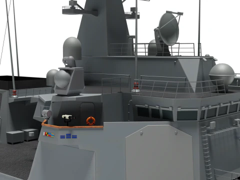 Korea Destroyer the King Jeong-jo 3D Model