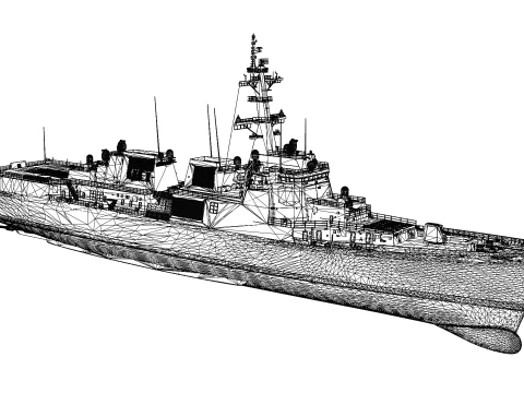 Korea Destroyer the King Jeong-jo 3D Model