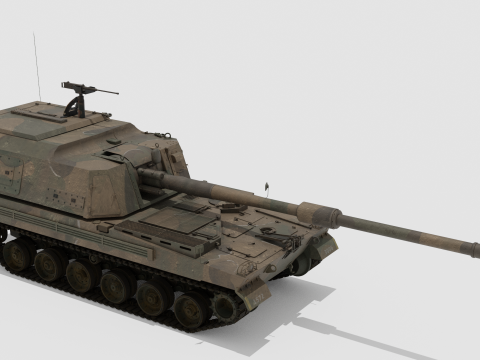 Korea self-propelled howitzer K9A2 3D Model