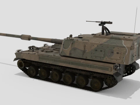 Korea self-propelled howitzer K9A2 3D Model