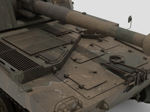 Korea self-propelled howitzer K9A2 3D-Modell