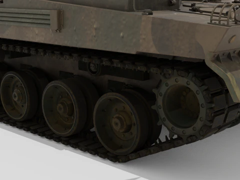 Korea self-propelled howitzer K9A2 3D Model