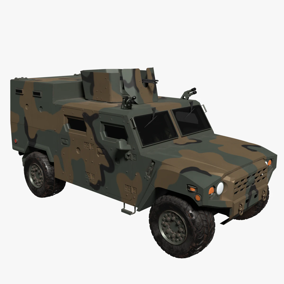 Reconnaissance vehicle K-153 3D Model .c4d .max .obj .3ds .fbx .stl .blend