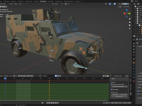 Reconnaissance vehicle K-153 3D 모델