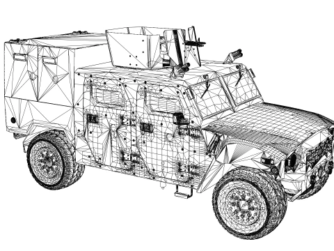 Reconnaissance vehicle K-153 3D Model