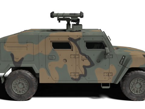 Korea Military Vehicle K-151 3D Model