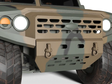 Korea Military Vehicle K-151 3D Model