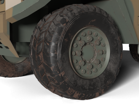 Korea Military Vehicle K-151 3D Model