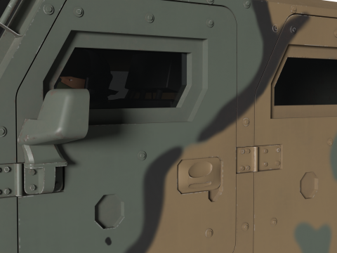 Korea Military Vehicle K-151 3D Model